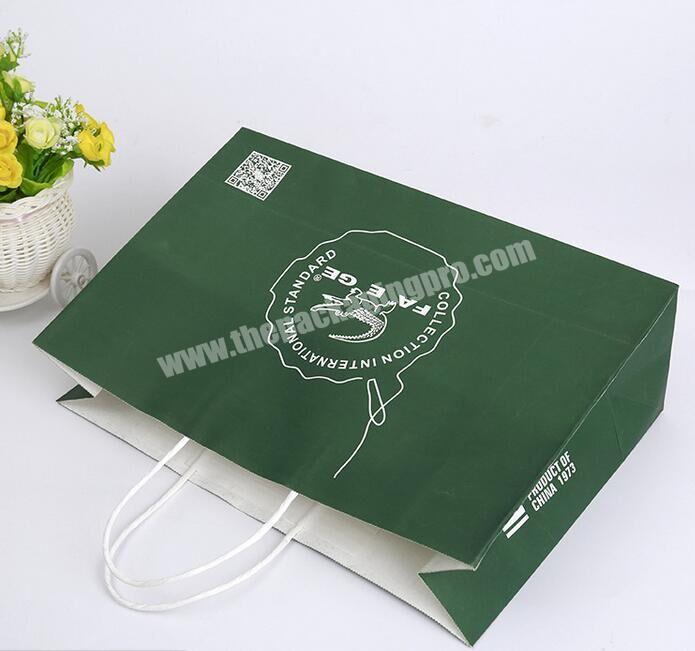 White Paper Shopping Carry Bags With Logo
