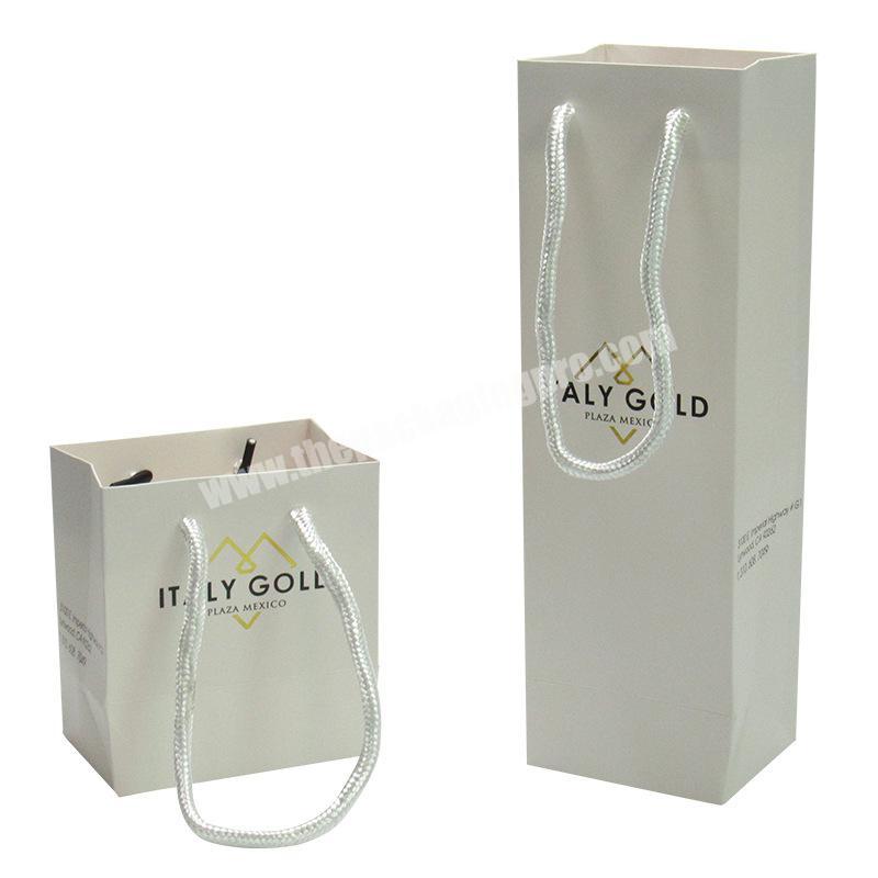 white square gold foil small packaging bags gift with handles