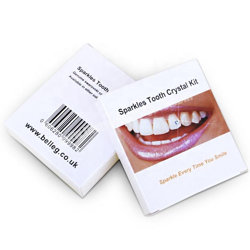 White tooth crystal kit teeth whitening kit packaging box custom