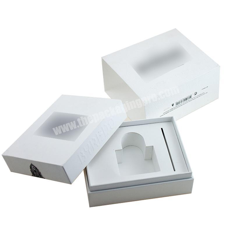 white two pieces perfume oils bottle fragrance attar gift 1200gsm rigid cardboard bottom and lid box