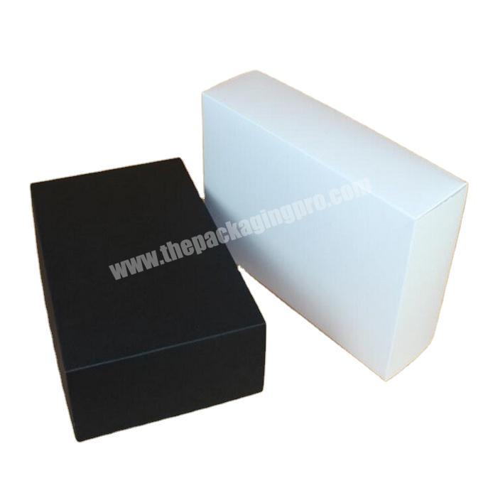 Whiteblack cardboard boxes Large black luxury craft paper box hat shipping box for shoes storage carton box