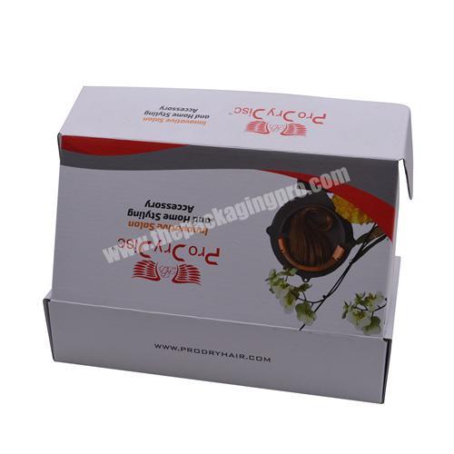 Whole Custom Logo Printed Corrugated Cardboard Wig Boxes Customize White Mailer Box