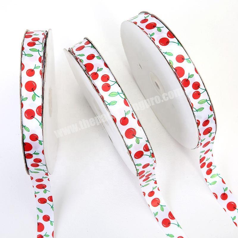 Wholesale 14'' Inch White Satin Ribbon Printed with Logo Customized Sublimation Ribbon