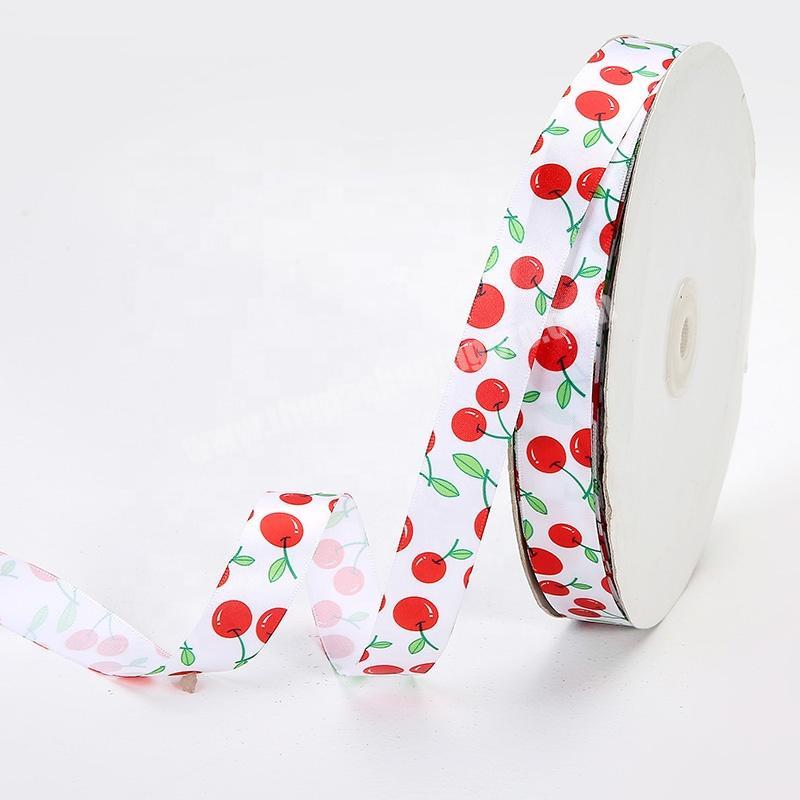 Wholesale 14'' Inch White Satin Ribbon Printed with Logo Customized Sublimation Ribbon
