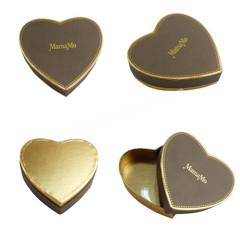 Wholesale 2 Piece Fancy Paper Heart Shape Chocolate Packaging Gift Box