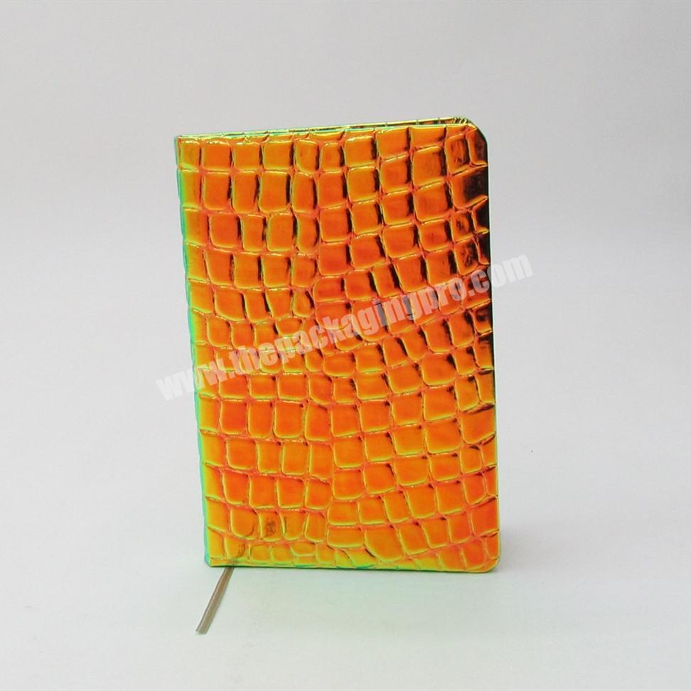 Wholesale A5 Laser Leather Writing Notebook Custom Recycle Inner Pages Diary