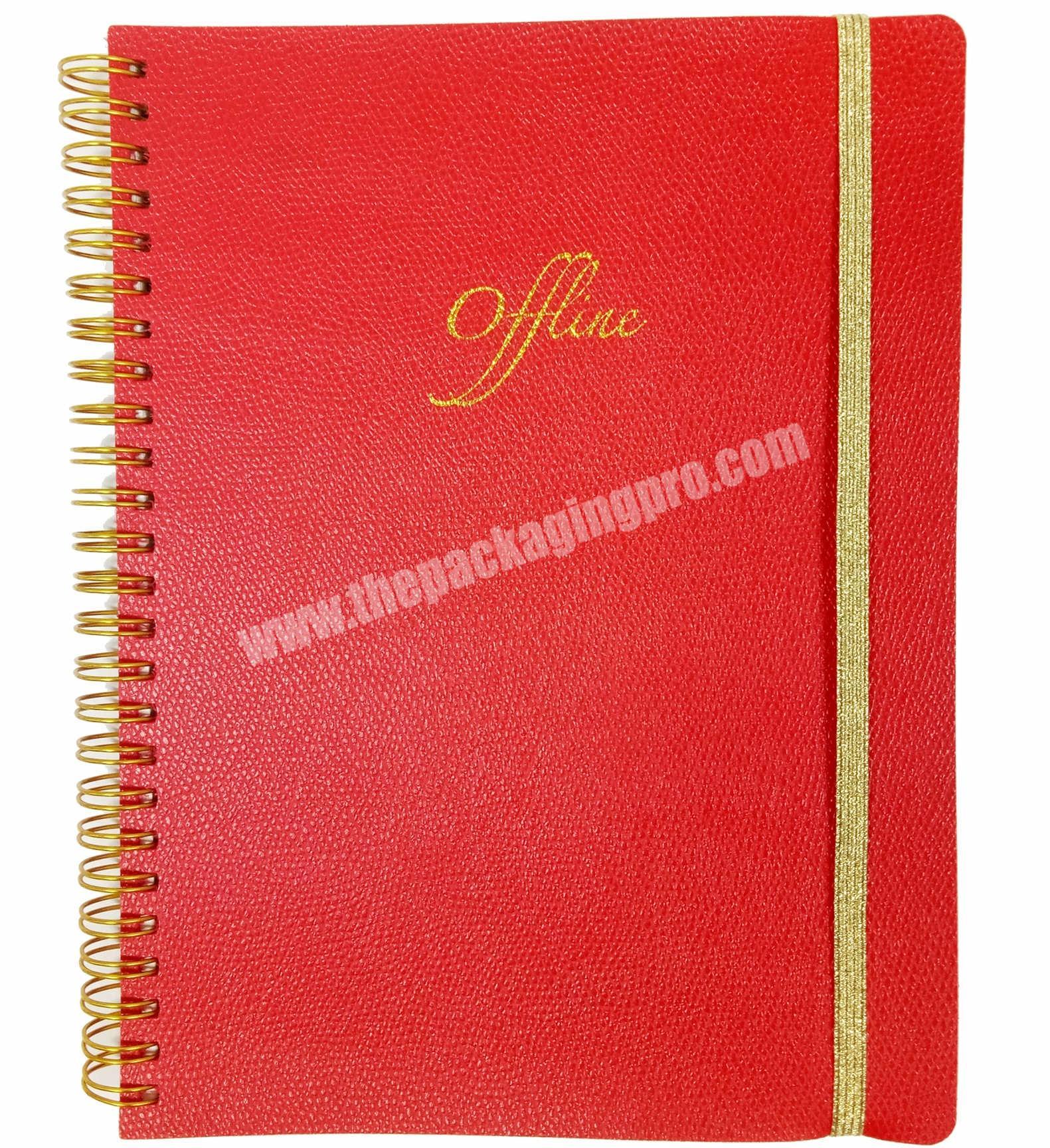 Wholesale A5A6 Leather Cover Diary Custom Logo Student Spiral Notebook
