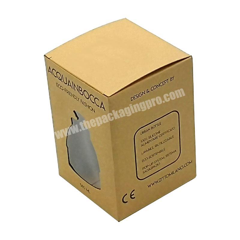 Wholesale and fashion white rectangle kraft paper gift box packaging for kraft candy box with clear lids