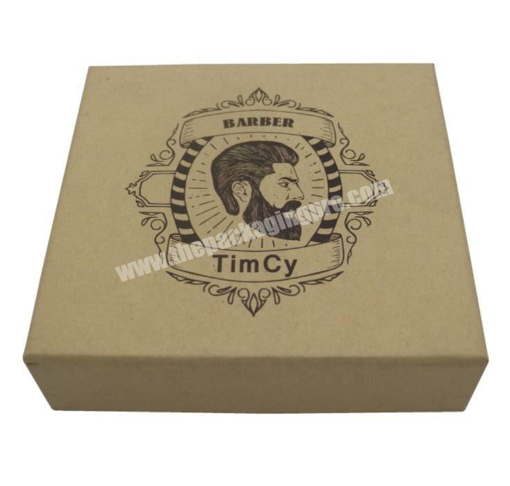 wholesale and retail custom printing lid off brown kraft paper craft box packaging