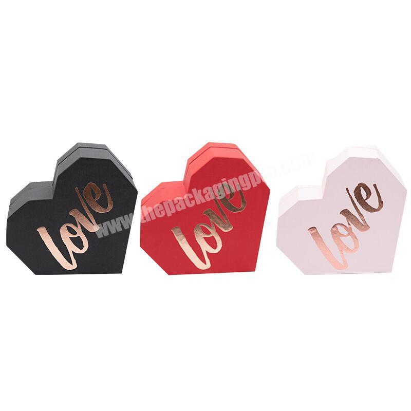 Wholesale Beauty Products High Quality Heart Shaped Custom Product Packing Box with Teddy and Roses