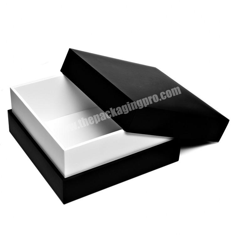 Wholesale Black Cosmetic Sets Cardboard Packaging Gift Box with Lid