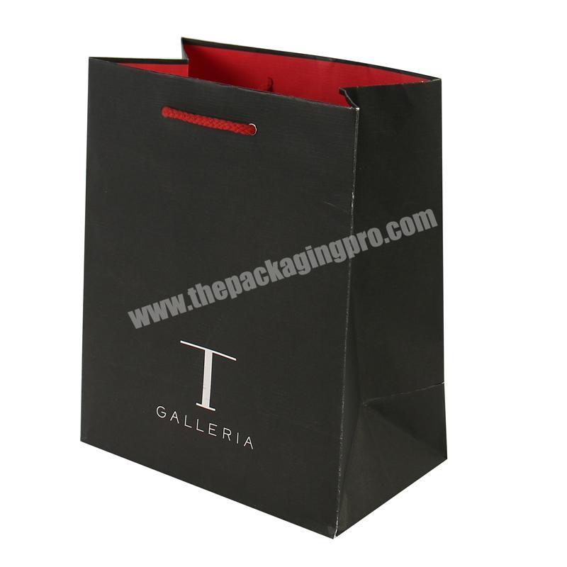 Wholesale Black Kraft Paper Bag Customized Gift Bag Shopping Clothing Packaging Bag