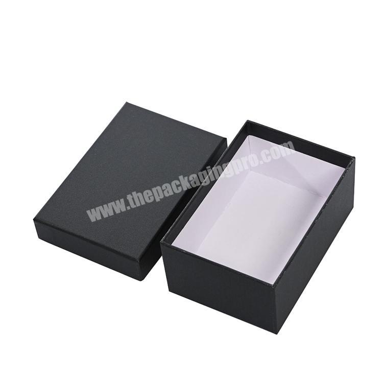 Wholesale Black Shoes Packaging Gift Lid and Base Box with Customized Logo