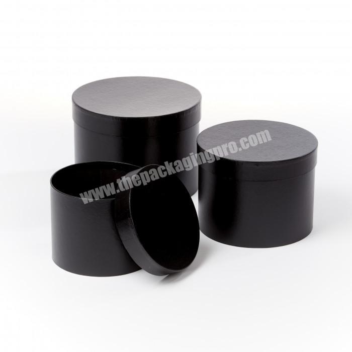 Wholesale black unique fresh rose round cylinder tube packaging luxury flower box with lid