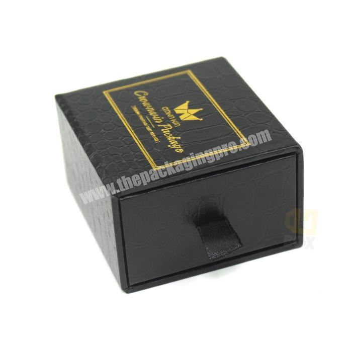 Wholesale Blank Cardboard Big Black Magnetic Necklace Jewelry Box Packaging With Bow