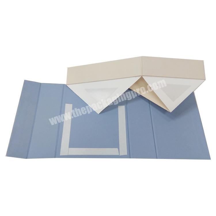 Wholesale Blue Double Open Folding Gift Packaging Boxes with Customized Logo