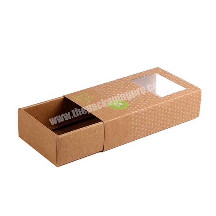 Wholesale Brown Kraft Packaging Paper Box With Window