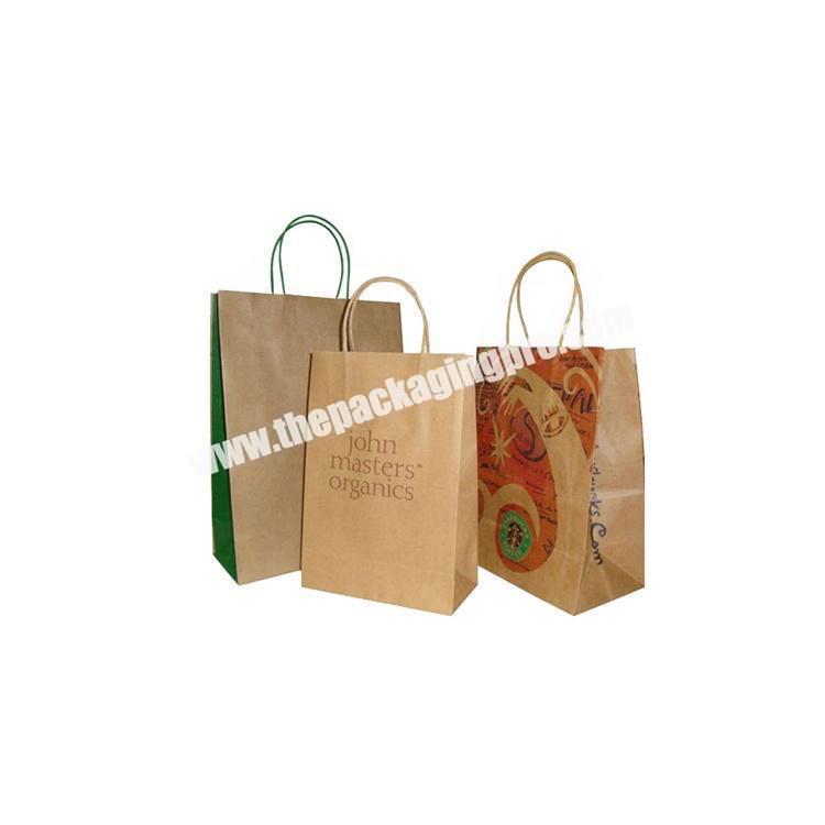 Wholesale Brown Package Logo Shopping Paper Bag for Clothing