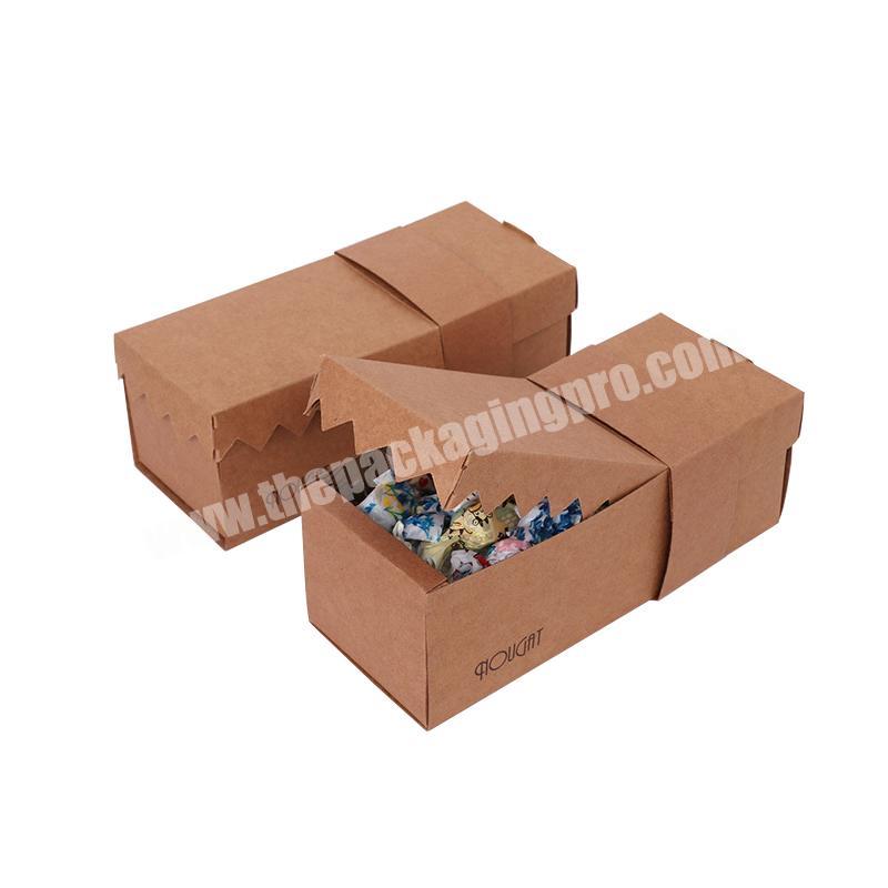 Wholesale brown paper crocodile shaped candy packing gift box customizing printing logo kraft cardboard food box