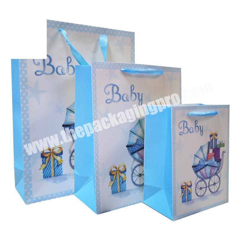 Wholesale bulk free samples baby kids happy birthday holiday party favor funny souvenir gold Amazon Ebay paper bag wholesale