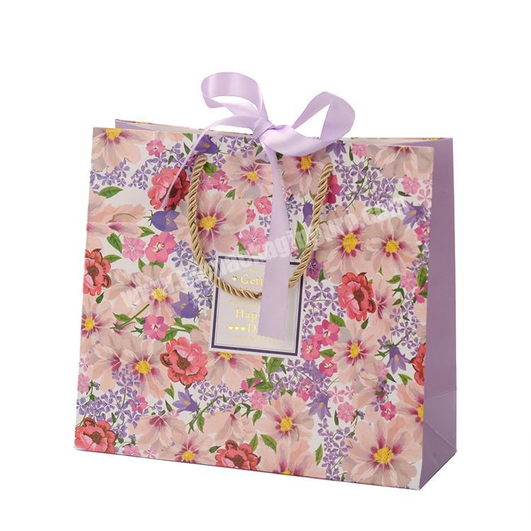 Wholesale bulk jewerly gifts paper treat bags packaging square bottom bags for gift boxes
