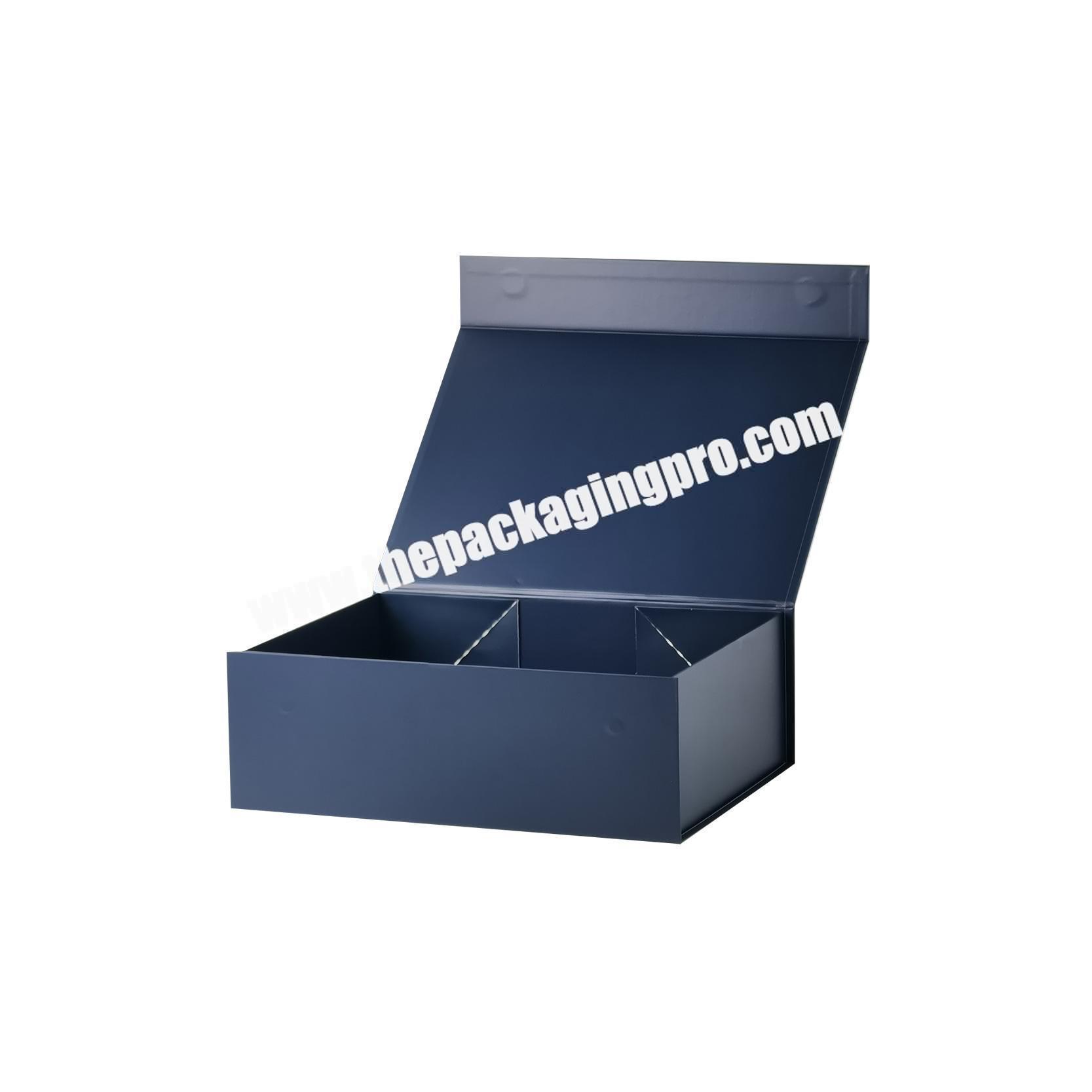 Wholesale bulk retail packaging blue color magnetic lock gift boxes