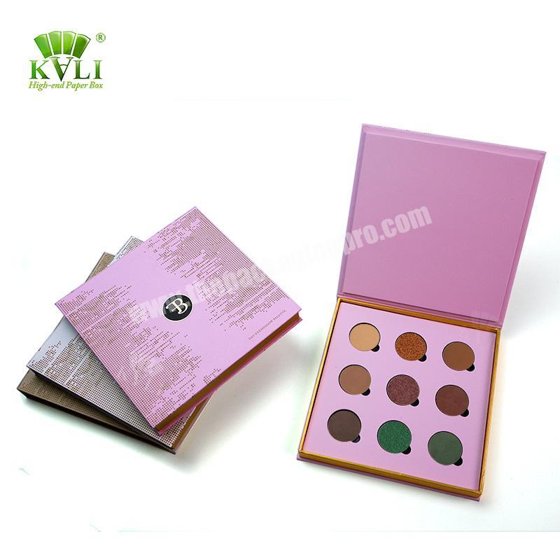 wholesale cardboard custom empty makeup eye shadow magnetic palettes packaging case