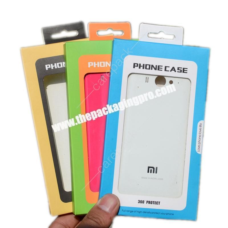 Wholesale  Cardboard Empty Mobile Phone  Phone Case Packaging Box With Insert Plastic