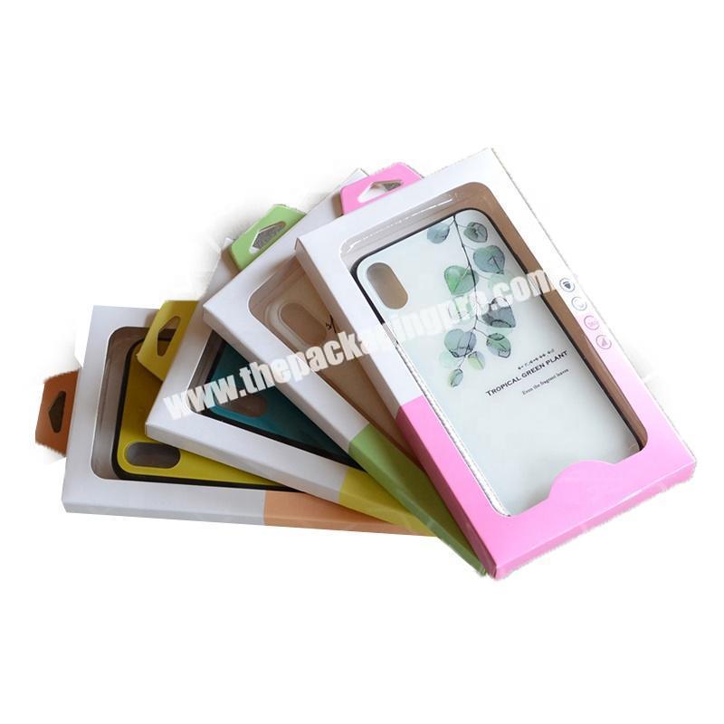 Wholesale cardboard retail  Mobile Phone Case Packaging Display  Boxes for phone case