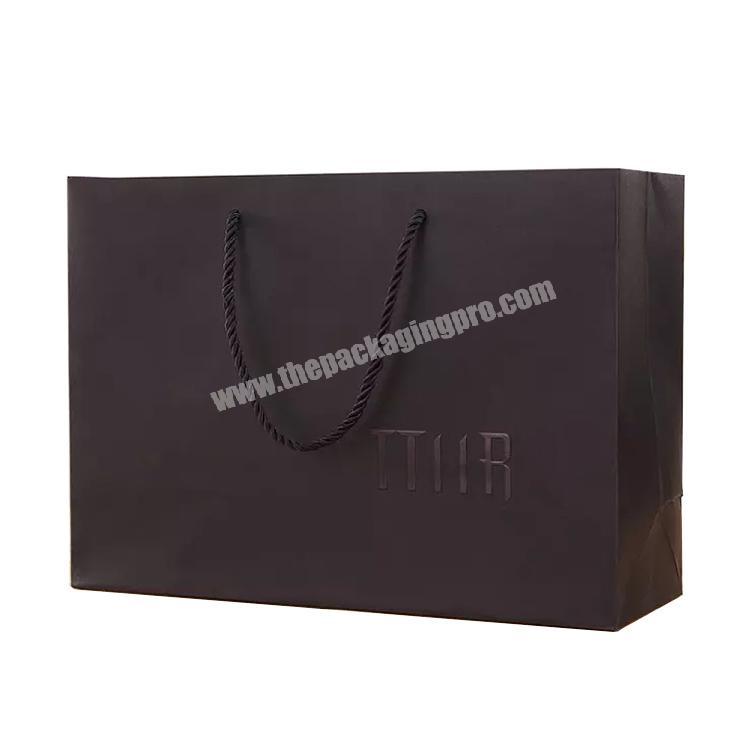 Wholesale cheap black boutique gift shopping custom printed famous brand luxury paper packaging bags