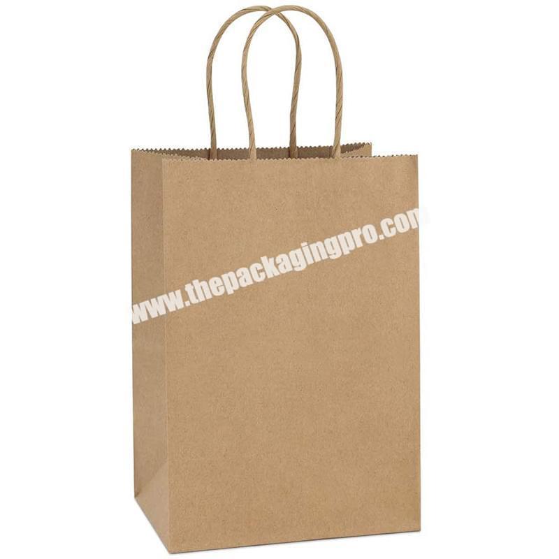 Wholesale cheap luxury gift bag printed packaging brown paper bag with logo
