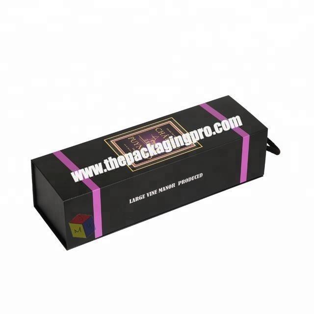 wholesale cheap paper wine gift box packaging with handle