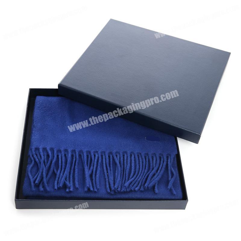 Wholesale Cheap Price Custom Logo Full Color Printing Recyclable Paper Lid and Base Scarf Box Packaging