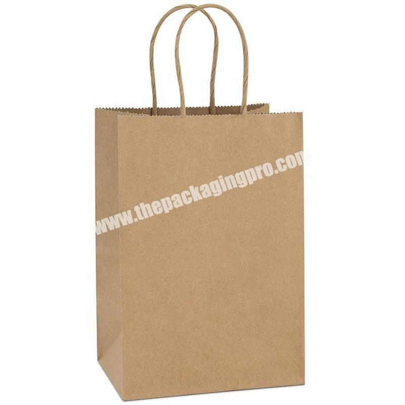 Wholesale Cheap Price Custom Printed Food Brown Kraft Paper Bag