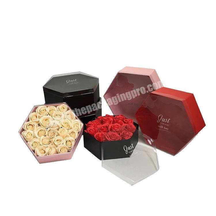 Wholesale Cheap Price Luxury Gift Flower Necklace Packing Box With Pvc Window Lid