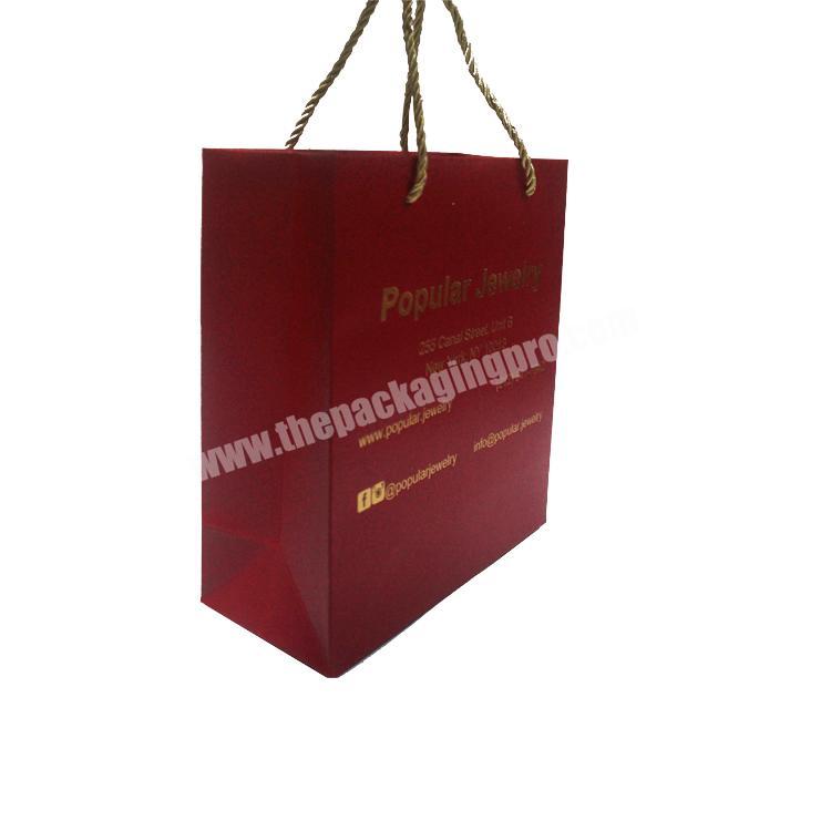 Wholesale  Cheap Red Custom Eco Friendly Tea paper Packaging Gift Bags with Foil Logos