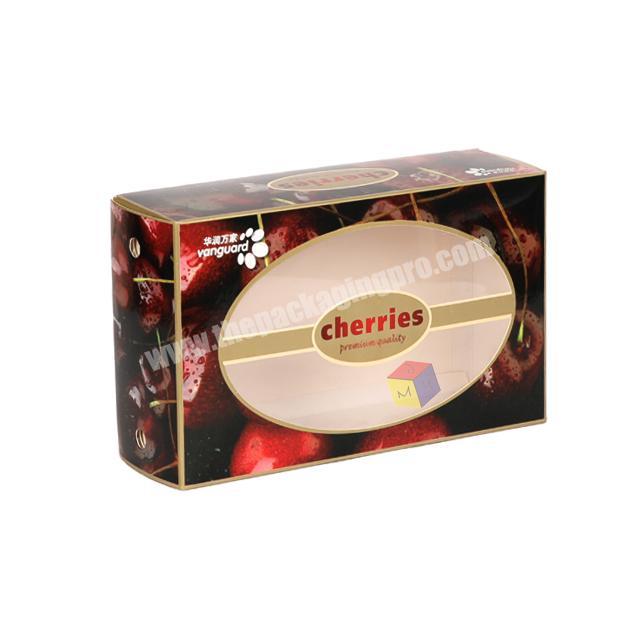 wholesale cherry fruit packaging boxes with pvc window