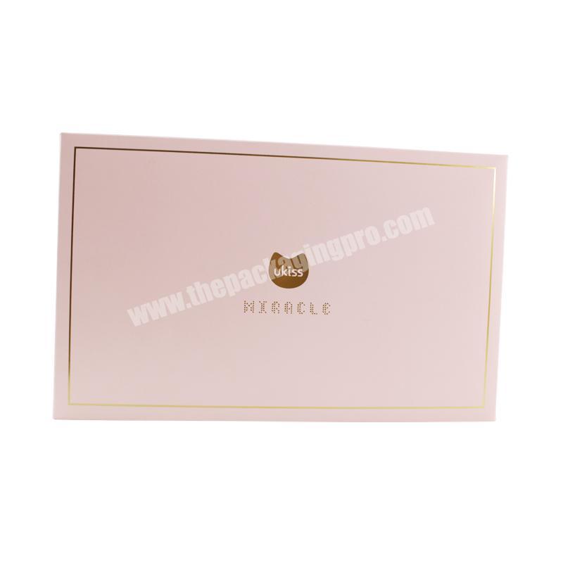 Wholesale China Pink Customized  Paper Cosmetic Body Care Cardboard Lid and Base Gift Set Paper Packaging Box