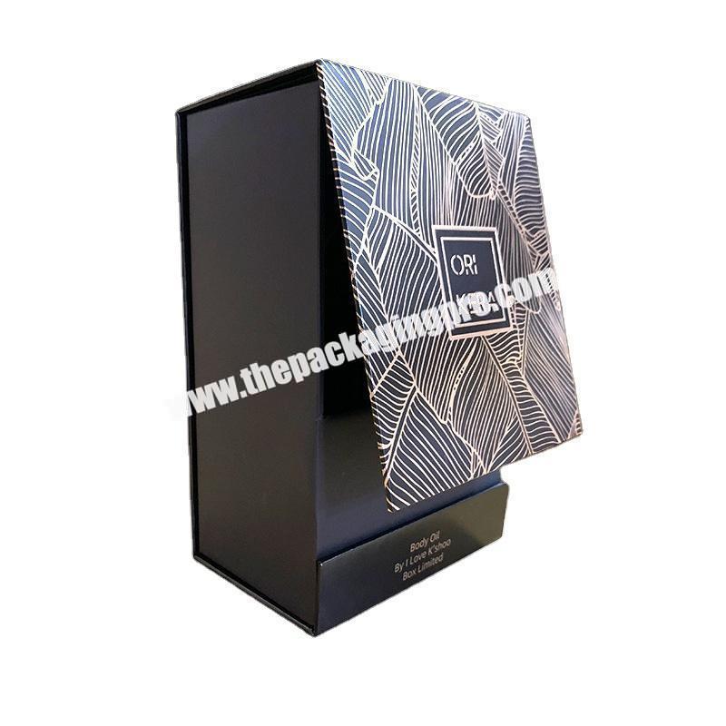 Wholesale Classical PU leather Key Lock Cosmetic Perfume Gift Boxes Case UV Printing Gold Foil Outer Packing Box With Logo