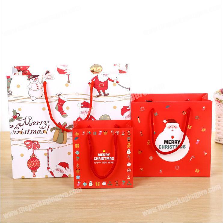 Wholesale colorful custom made Christmas paper gift bags