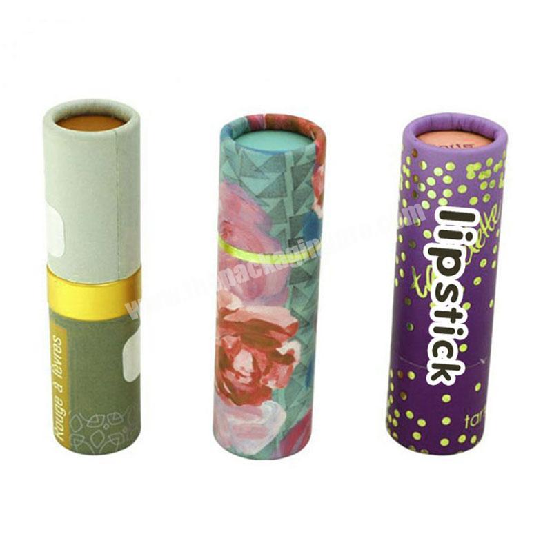 Wholesale Cosmetic Lipstick Tube Color Printing Round Cardboard Gift Packaging Box