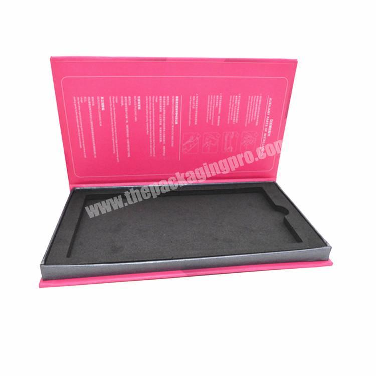 Wholesale Custom art paper gray cardboard Folding Phone Case Box with magnetic closure insert EVA gift box