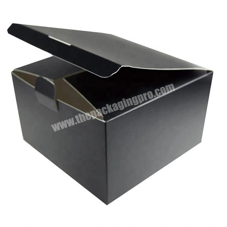 Wholesale custom Black Simple Folding Paper Packaging Box for Hat