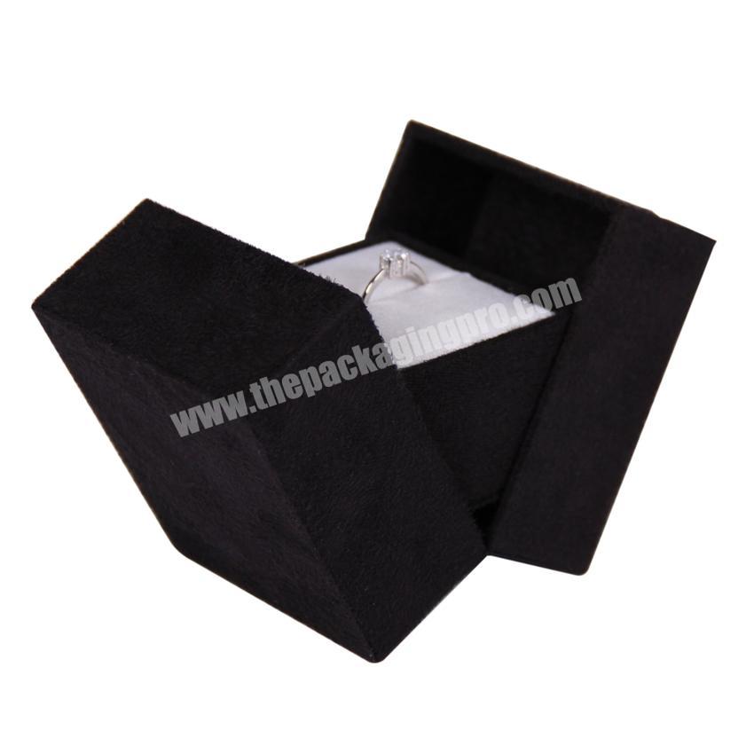 Wholesale custom black velvet jewelry boxes for rings only