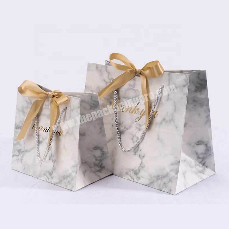 Wholesale Custom Brand Logo Printing Luxury Paper Shopping Bags With Your Own Logo