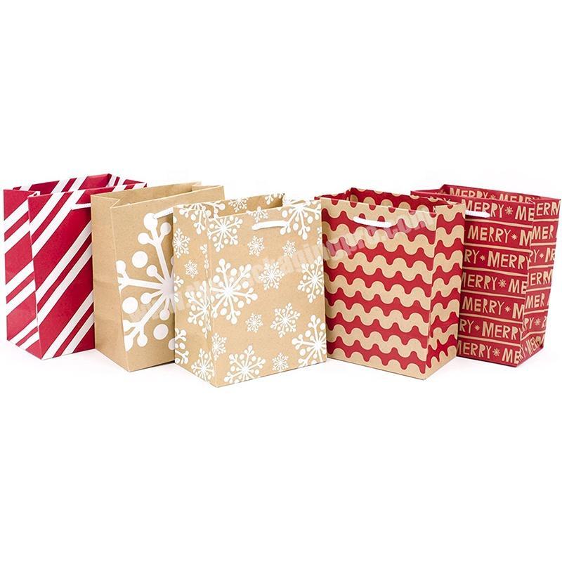 Wholesale Custom Brown Kraft Paper Bag Christmas Gift Bags