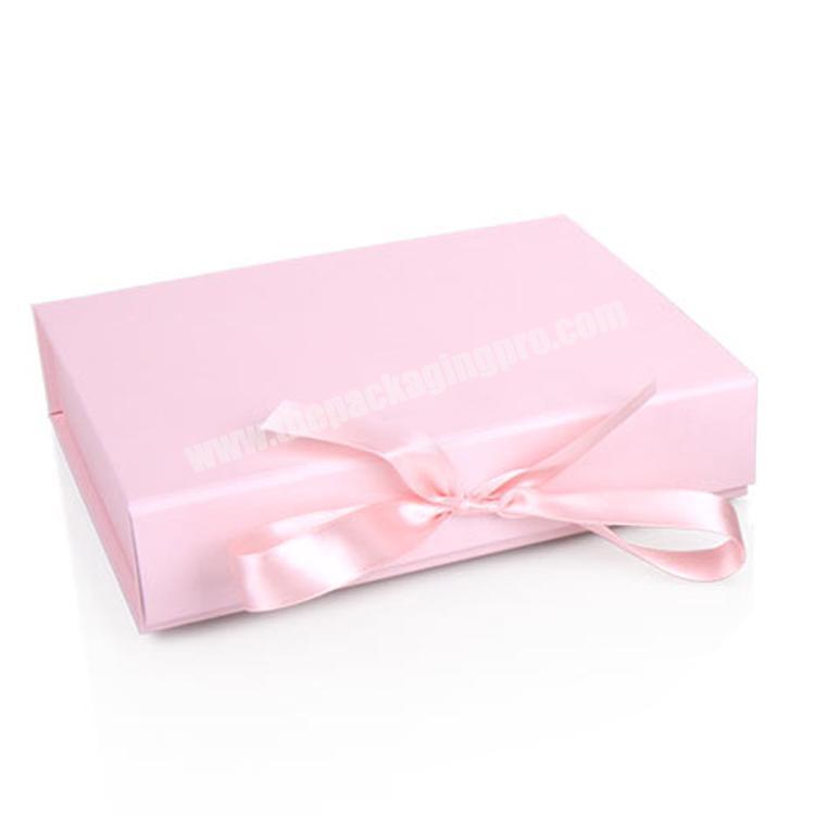 Wholesale custom cardboard folding fashion luxury bow ribbon gift box Jewelry packaging Boxes