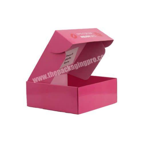 Wholesale Custom Design Durable Pink Corrugated  Paper Decorative Swimwear Ecommerce Shipping Cardboard Box