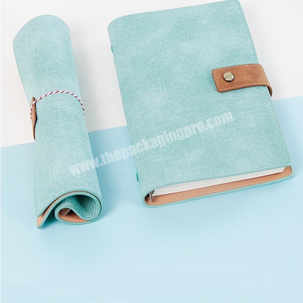 Wholesale Custom Diary Loose-leaf Journal Leather Notebook With Snap Tab