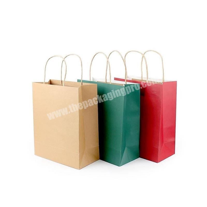 wholesale custom Different size cheap kraft food paper shopping bag